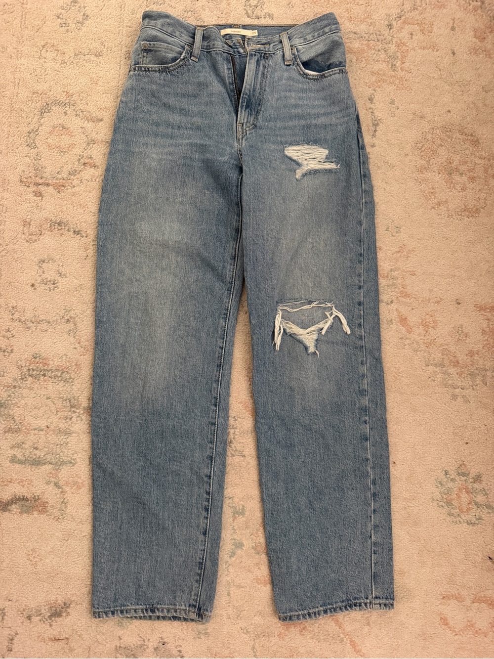 Levi's Light Blue Distressed Boyfriend Jeans